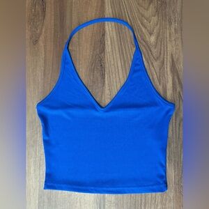 Royal blue cropped halter tank top #croptop #halter size medium